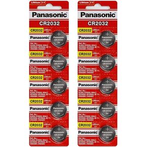 Panasonic CR2032 Lithium trdyk 3 Volt Battery, 5 Count (Pack of 2)