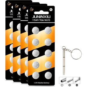 L1154f Battery AG13 L1154 LR44 SR44 A76 Button L1154h Button Batteries Alkaline Coin Cell (40 Count)