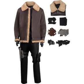 IOONCHI Adult Cosplay Jacket Costume Coat Pants Gloves Outfits Brown Uniform Halloween Full Set