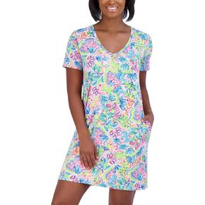 Stella Parker womens Standard Swimsuit Cover Up Short Sleeve Upf 30+ Sun Protection Bathing Suit Beach Dress