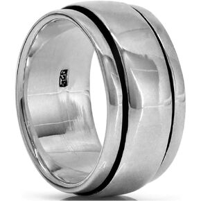 VY JEWELRY Plain Silver Solid 925 Sterling Silver Heavy Men Ring Size 7 to 13