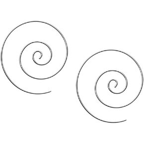 14-20GA Stainless Steel Large Spiral Coiled Hoop Earrings, Sold as a Pair