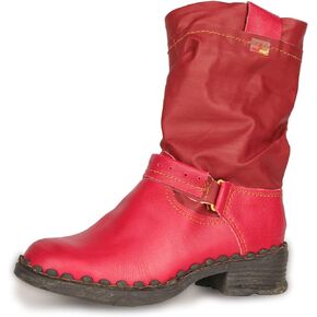 TMA EYES Women Fashion Leather Winter Boots with Faux Fur Lining side Zipper Buckle Shoes