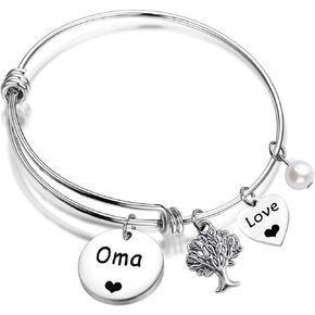 ENSIANTH Gift for Oma Best Oma Ever Bracelet Oma Jewelry Gift Grandma Jewelry Gift