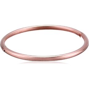 Gevanya Women's Polished Round Hinge Tiny Bangle Bracelet Exquisite Jewelry Gold/Rose Gold/Silver Best Gifts for Love in Saudi Arabia