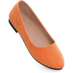 SAILING LU Cute Slip-On Ballet Shoes Women Comfortable Round Toe Solid Flats Dressy Shoes Slip-ons Loafers Light Weight Flats Shoes