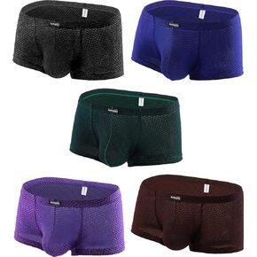 Hanhepee Men's Stretch Low Rise Underwear Support Boxer Briefs
