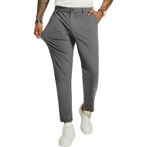 PJ PAUL JONES Men's 4 Way Stretch Golf Pants Casual Slim Fit Lightweight Joggers Pants Buesiness Dress Pant Trousers