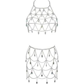 Connie Cloris Womens Sexy Body Chains Suit Bikini Beach Body Jewelry