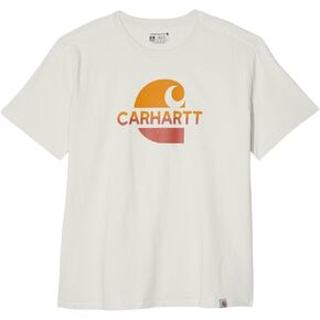 قميص نسائي من Carhartt 105738 فضفاض ثقيل الوزن وأكمام قصيرة باهت C GRAP