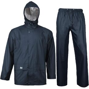 Rain Suits for Men Waterproof Heavy Duty Workwear Rain Jacket Pants with Big Pockets for All Weather