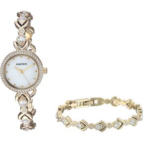 مجموعة ساعة وسوار مزينة بكريستالات سواروفسكي من ارمترون 75/5544 in Kuwait
