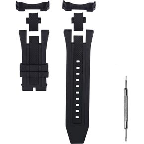 Senphyton for Invicta Subaqua Noma V Noma 5 - Soft and Durable Rubber Silicone Watch Band Watch Strap - Black Invicta Watch Bands