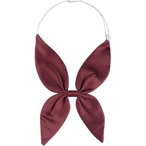 Allegra K Solid Color Pre-tied Bow Ties Adjustable Elastic Strap School Uniform Bowties for Women