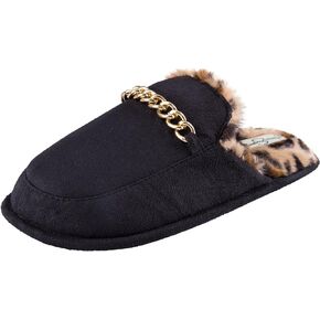 Jessica Simpson Women's Plush Scuff Slipper House Shoe with Memory Foam and Anti-Skid Sole