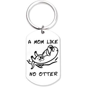 FUTOP New Mom Gift A Mom Like No Otter Keychain Otter Gift for Mother's Day Gift