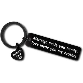 Vadaka Wedding Gift Jewelry Brother in Law Keychain Jewelry Gift Brother Jewelry Family Keychain Gift Brother of The Bride Jewelry Gift Birthday Christmas Thanksgiving Day Gift for Brother in Law