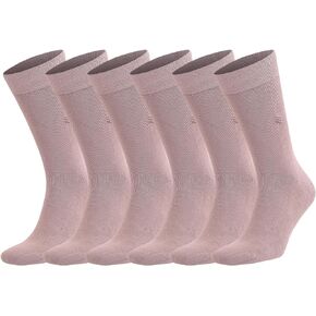 AWS/American Made Bamboo Dress Socks for Men with Seamless Toe and Heel 6 Pairs