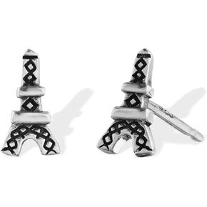 Boma Jewelry Sterling Silver Eiffel Tower Paris Stud Earrings