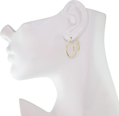 اقراط حلقية من الذهب الاصفر عيار 14 قيراط in Kuwait