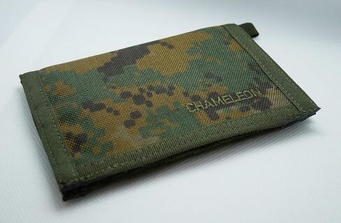 Chameleon Velcro Bifold Mens Wallet-Military Tactical Men Wallet- Canvas Thin Front Pocket Travel Bi-Fold Wallet-Best Nylon Travel Pouch in Kuwait