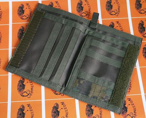Chameleon Velcro Bifold Mens Wallet-Military Tactical Men Wallet- Canvas Thin Front Pocket Travel Bi-Fold Wallet-Best Nylon Travel Pouch in Kuwait