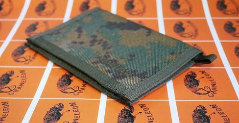 Chameleon Velcro Bifold Mens Wallet-Military Tactical Men Wallet- Canvas Thin Front Pocket Travel Bi-Fold Wallet-Best Nylon Travel Pouch in Kuwait