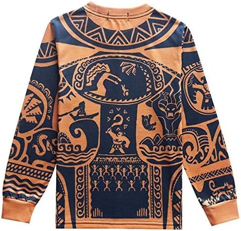 Mauii Costume Boys Long Sleeve T Shirt and Pants Set Halloween Cosplay Outfit Role Play Party Dress Up in Kuwait