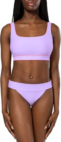Smart & Sexy Women's Standard Reversible Bralette Top and Banded Bikini Bottom Set in Kuwait