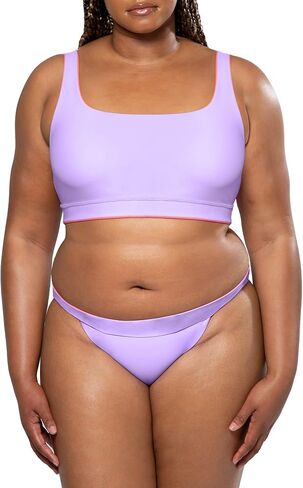 Smart & Sexy Women's Standard Reversible Bralette Top and Banded Bikini Bottom Set in Kuwait