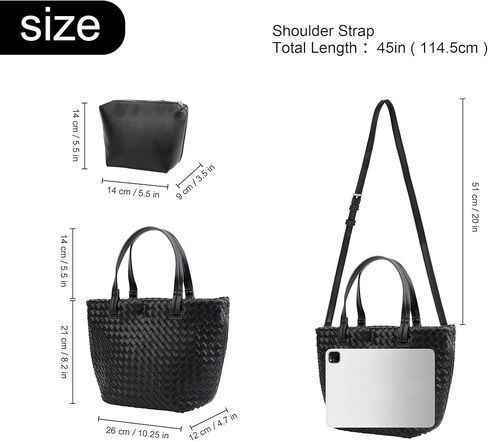 حقيبة يد Hoylake صغيرة منسوجة للنساء حقيبة كتف صغيرة من الجلد الناعم in Kuwait