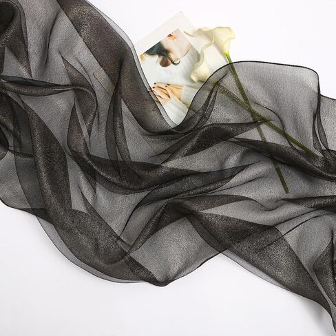 وشاح شال حريري لامع للسيدات من STARWHISPER لفستان السهرة وحفلات الزفاف بطبقة مزدوجة in Kuwait