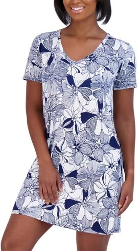 Stella Parker womens Standard Swimsuit Cover Up Short Sleeve Upf 30+ Sun Protection Bathing Suit Beach Dress in Saudi Arabia