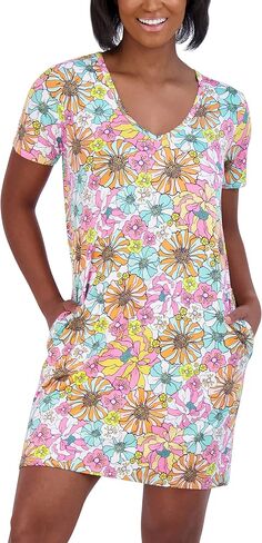 Stella Parker womens Standard Swimsuit Cover Up Short Sleeve Upf 30+ Sun Protection Bathing Suit Beach Dress in Saudi Arabia