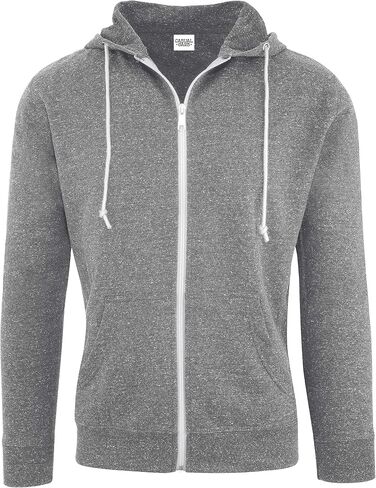 Hoodies for Men Lightweight Fitted Snow Heather French Terry Full Zip Hoodie Sweatshirt in Saudi Arabia