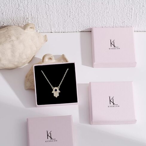 Kyerlyn 18k Gold Plated Evil Eye Pendant Necklace for Women CZ Necklace Simple Jewelry Gift for Birthday Christmas Day Valentine's Day in Saudi Arabia