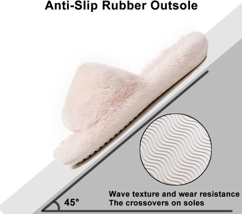Axiavox Women's Fuzzy Slippers Memory Foam Cute House Warm Fluffy Slippers Open Toe Plush Shoes Indoor or Outdoor Slipper in Saudi Arabia