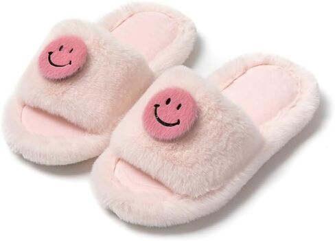 Axiavox Women's Fuzzy Slippers Memory Foam Cute House Warm Fluffy Slippers Open Toe Plush Shoes Indoor or Outdoor Slipper in Saudi Arabia
