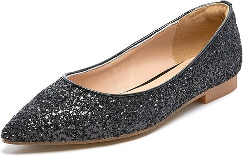 حذاء باليه نسائي مسطح من Felix & Flora بمقدمة مدببة ومريح وكلاسيكي لحفلات الزفاف يوميًا in Kuwait