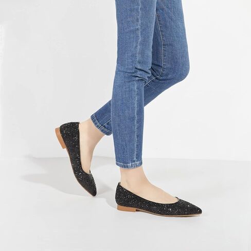 حذاء باليه نسائي مسطح من Felix & Flora بمقدمة مدببة ومريح وكلاسيكي لحفلات الزفاف يوميًا in Kuwait