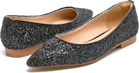 حذاء باليه نسائي مسطح من Felix & Flora بمقدمة مدببة ومريح وكلاسيكي لحفلات الزفاف يوميًا in Kuwait