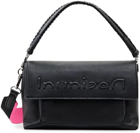 Desigual Accessories PU Across Body Bag, Black in Saudi Arabia