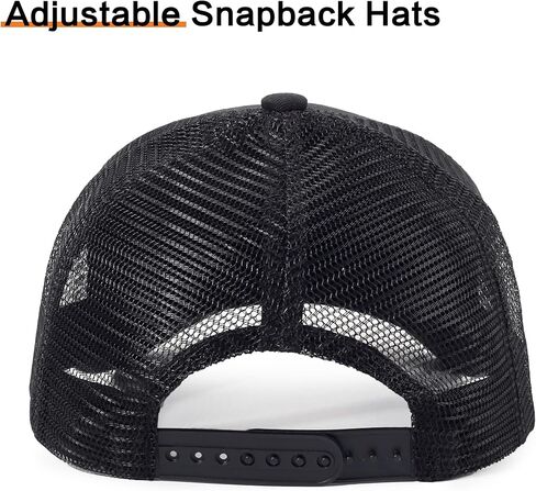 قبعة سائق الشاحنة للرجال من بورندمي، قبعات بيسبول مطرزة قابلة للتعديل بتصميم شبكي جيد التهوية بتصميم مربع, زرافة سوداء in Kuwait