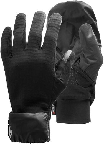 BLACK DIAMOND Equipment Wind Hood Gridtech Gloves - Black - Medium in Saudi Arabia
