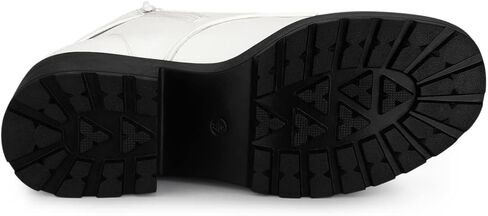 Allegra K Women's Zip Chunky Heel Platform Ankle Combat Boots in Kuwait