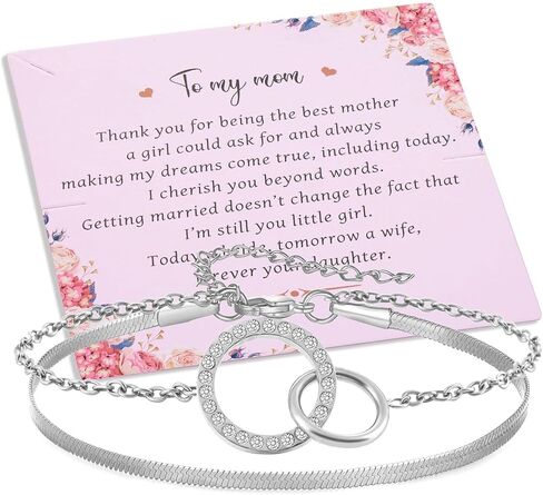 LParkin Mother of the Bride Gifts Bracelet Wedding Gift for Mom Mother Jewelry Bracelets in Saudi Arabia