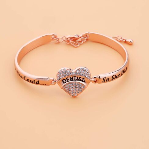 TIIMG Dentist Bracelet Dental Hygienist Bracelet She Believed She Could So She Did Dental Assistant Graduation Gifts gift for new dentist in Saudi Arabia