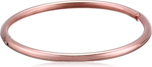 Gevanya Women's Polished Round Hinge Tiny Bangle Bracelet Exquisite Jewelry Gold/Rose Gold/Silver Best Gifts for Love in Saudi Arabia
