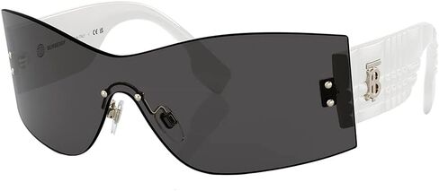 BURBERRY BELLA BE 3137 134287 White Plastic Rimless Sunglasses Grey Lens in Saudi Arabia
