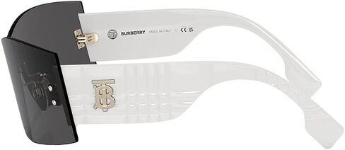 BURBERRY BELLA BE 3137 134287 White Plastic Rimless Sunglasses Grey Lens in Saudi Arabia